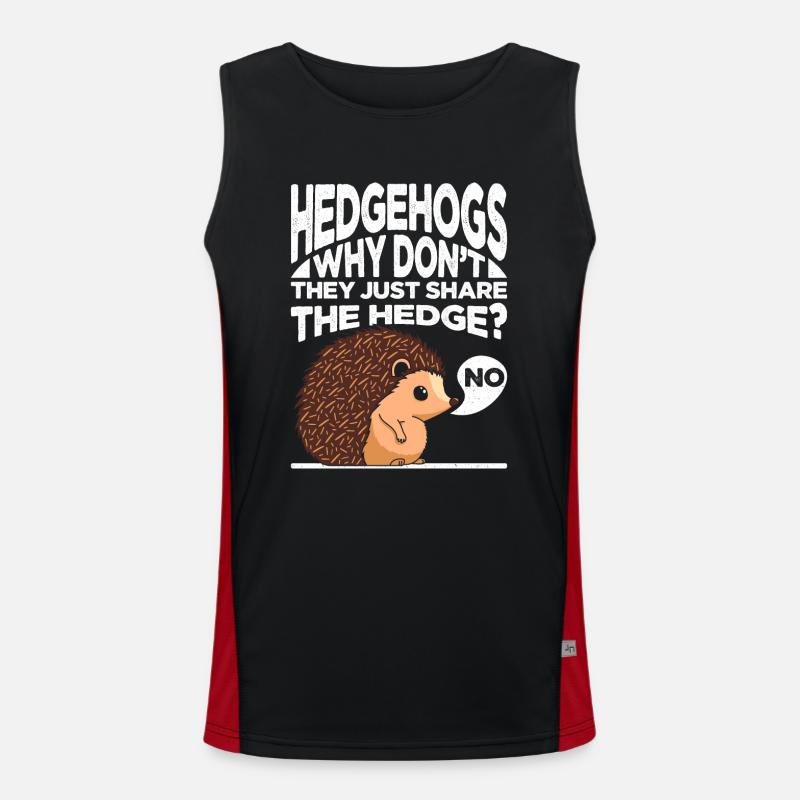 T-shirt hérisson mignon Débardeur respirant contrasté Homme 