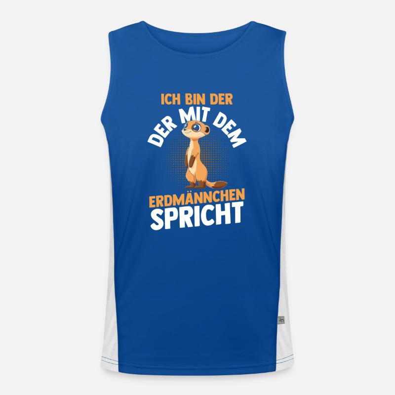 Erdmännchen Funktionelles Kontrast-Tank Top für Männer 