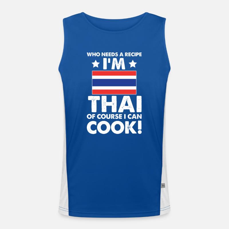 cuisine thaïlandaise cuisinier chef je suis thaïlandais bien sûr que je Débardeur respirant contrasté Homme 