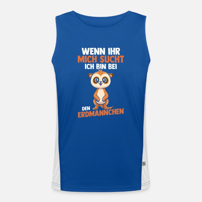 Erdmännchen Funktionelles Kontrast-Tank Top für Männer 