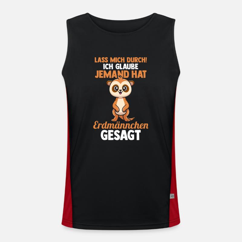 Erdmännchen Funktionelles Kontrast-Tank Top für Männer 