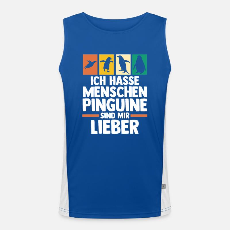 Pinguin Funktionelles Kontrast-Tank Top für Männer 