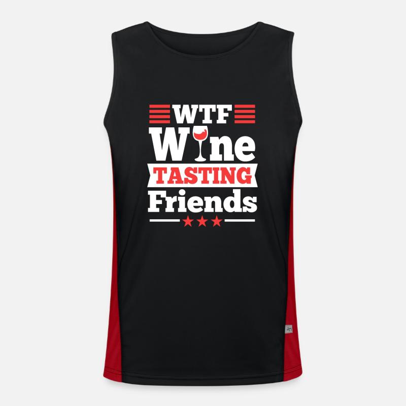 Amis de la dégustation de vin WTF Débardeur respirant contrasté Homme 