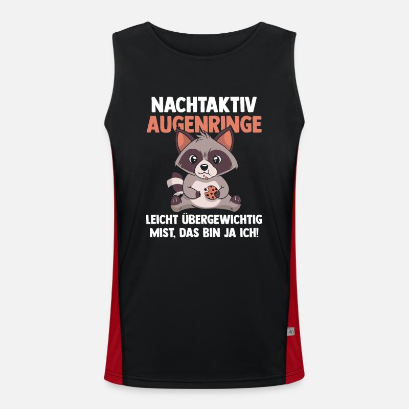 Waschbär Funktionelles Kontrast-Tank Top für Männer 