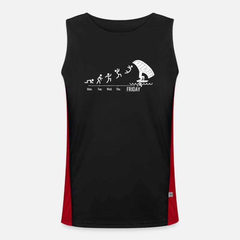 Wingfoil-Surfer Wingfoiling Hydrofoil Wochenende Funktionelles Kontrast-Tank Top für Männer 