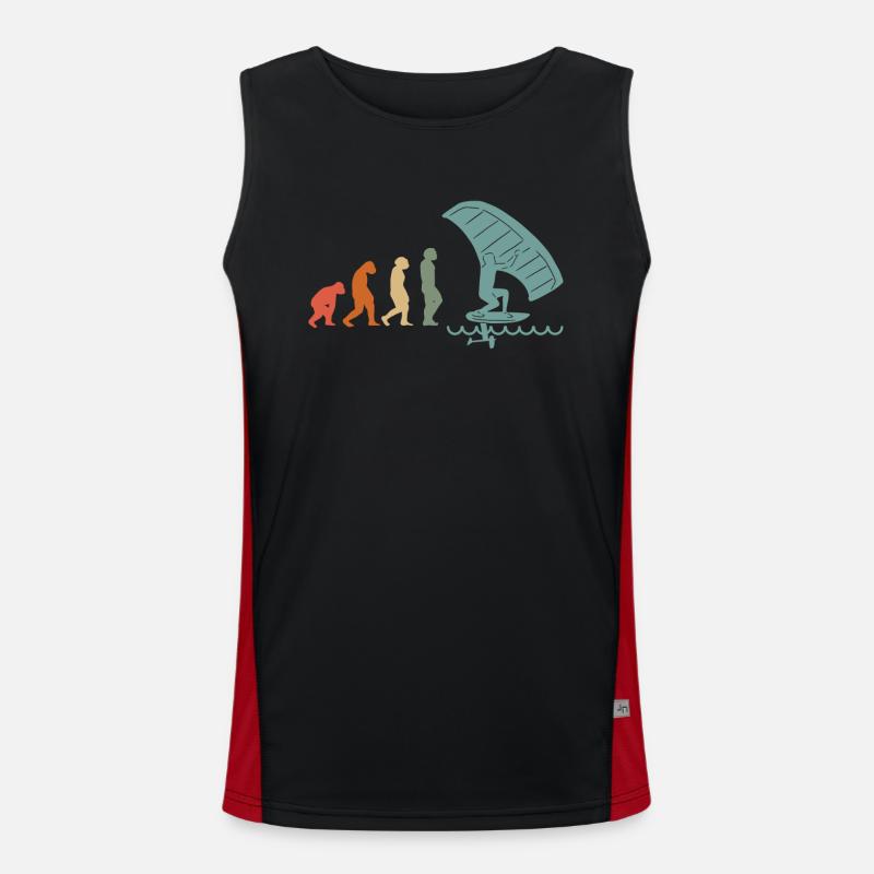 Wingfoil-Surfer Wingfoiling Hydrofoil Evolution Funktionelles Kontrast-Tank Top für Männer 