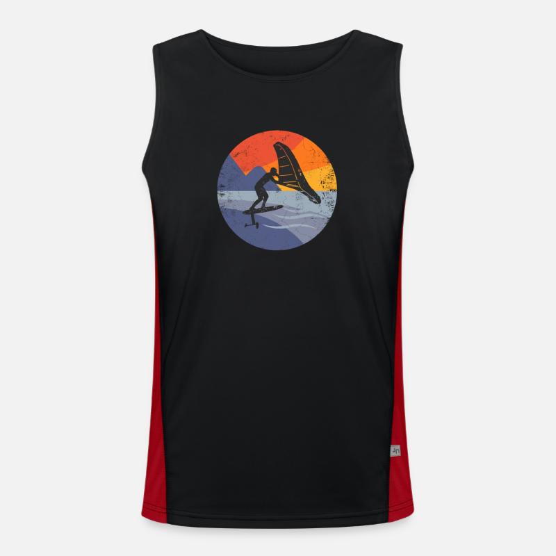Wingfoil-Surfer Wingfoiling Hydrofoil Kitefoil Funktionelles Kontrast-Tank Top für Männer 