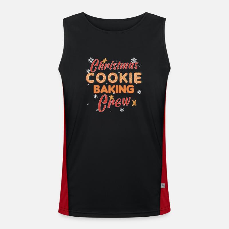Christmas Baking Cookies Cookie Cookie Merry Men's Functional Contrast Tank Top 