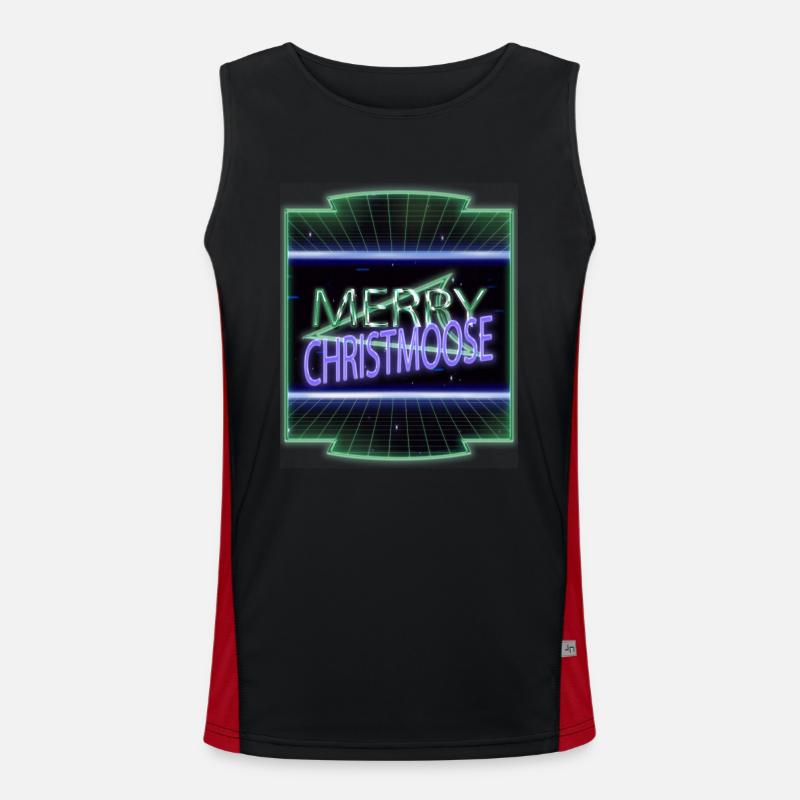 Baby Santa Fun Canada Moose Canada Cute Moose Men's Functional Contrast Tank Top 