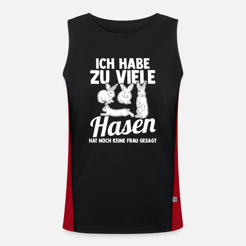 Kaninchen Hase Funktionelles Kontrast-Tank Top für Männer 