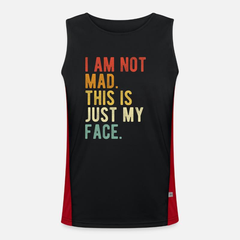 Ich bin nicht wütend, das ist nur mein Gesicht Funktionelles Kontrast-Tank Top für Männer 