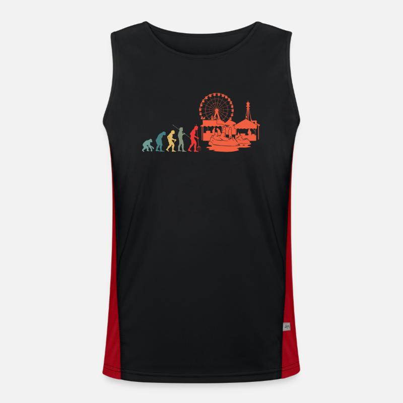 Evolution Amusement Park Fairground Men's Functional Contrast Tank Top 