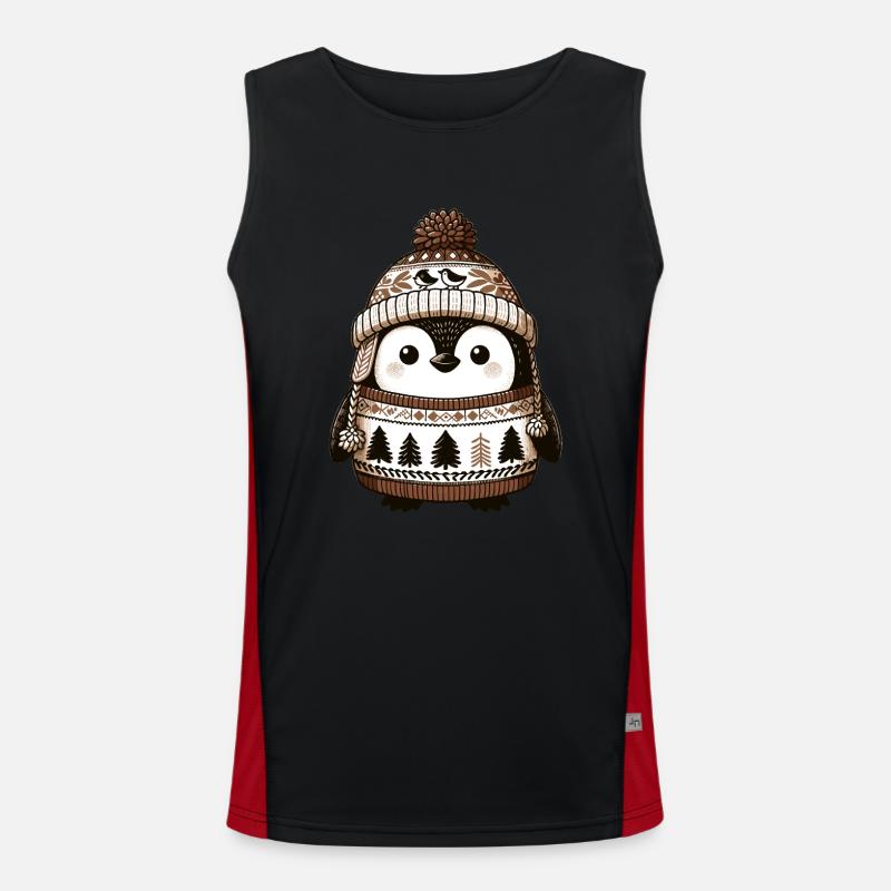 Cozy Penguin Cabincore Aesthetic Apparel Men's Functional Contrast Tank Top 