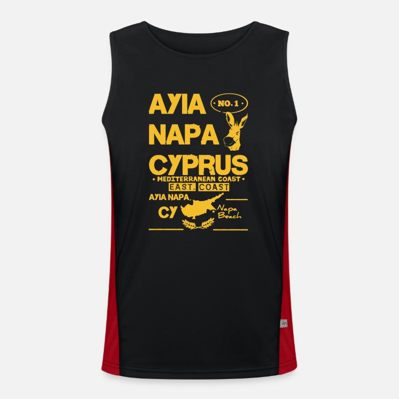 Zypern - chypre - Ayia Napa Débardeur respirant contrasté Homme 
