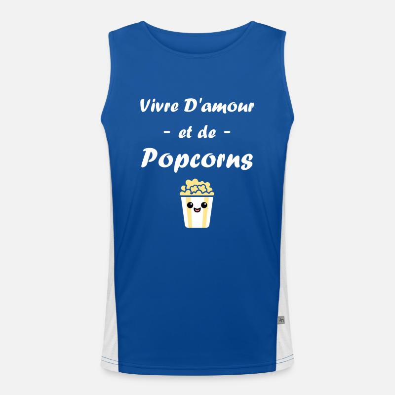 Humour pot de popcorn Débardeur respirant contrasté Homme 