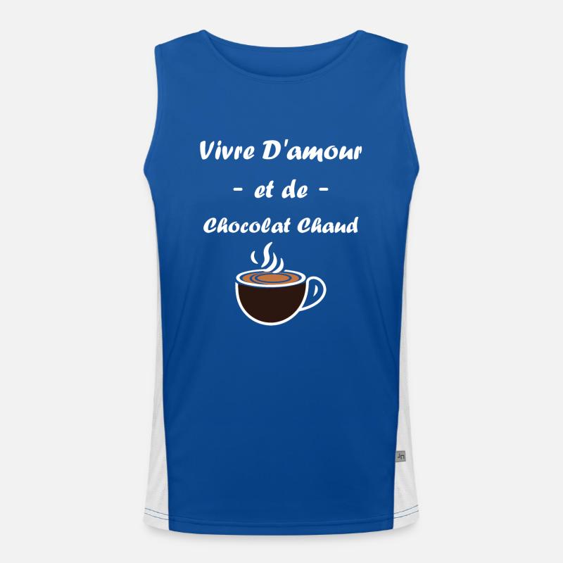 Humour petit chocolat chaud Débardeur respirant contrasté Homme 