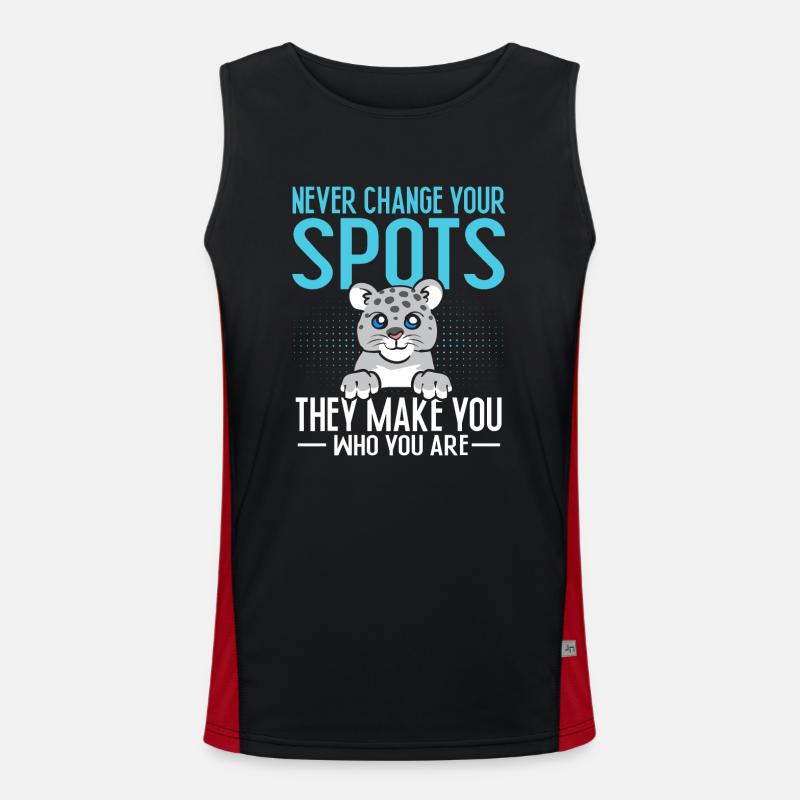 Snow leopard Men's Functional Contrast Tank Top 