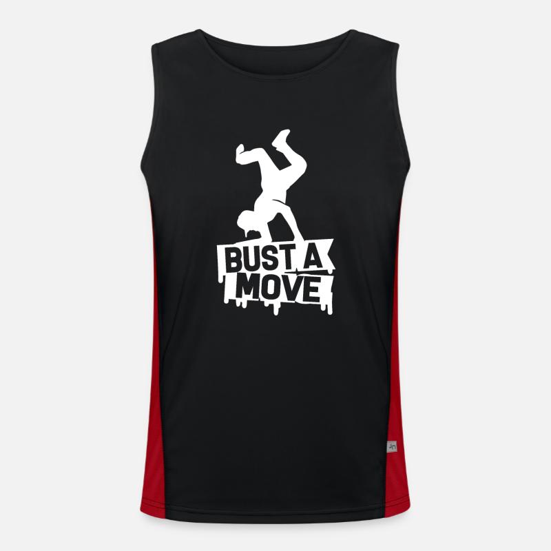 Breakdance Breakdance Bust A Move Men's Functional Contrast Tank Top 