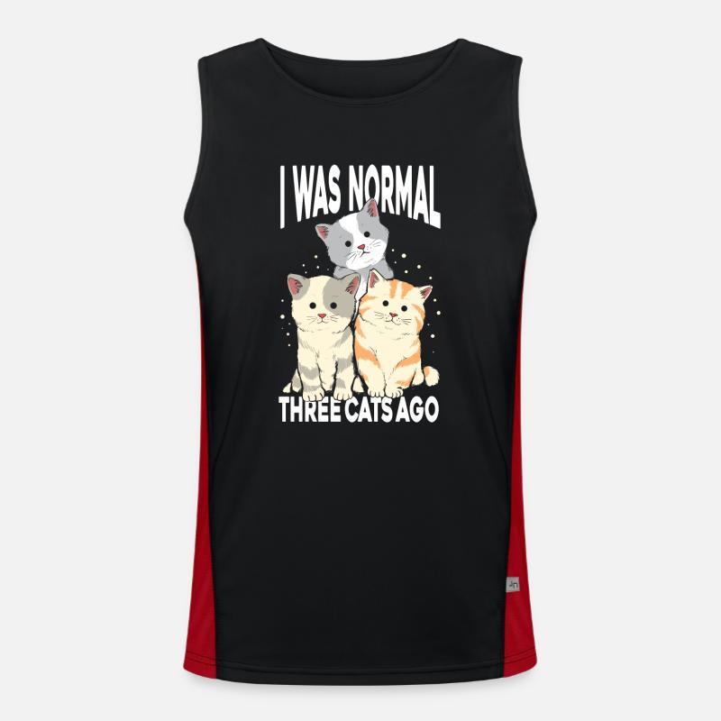 Ich War Normal Funktionelles Kontrast-Tank Top für Männer 