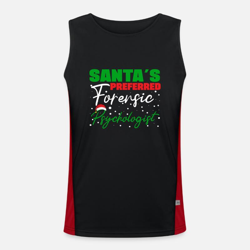 Forensic Psychologist Santa s Preferred Forensic Funktionelles Kontrast-Tank Top für Männer 