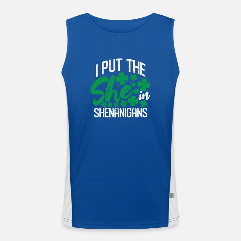 Ich setze das Sie in Shenanigans lustig irischen Funktionelles Kontrast-Tank Top für Männer 