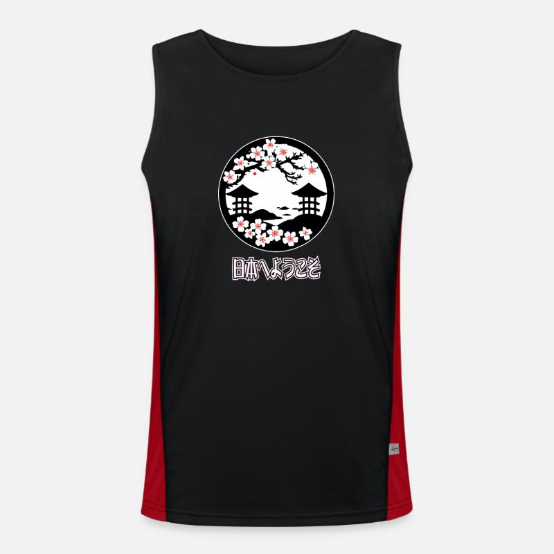 Willkommen in Japan Funktionelles Kontrast-Tank Top für Männer 