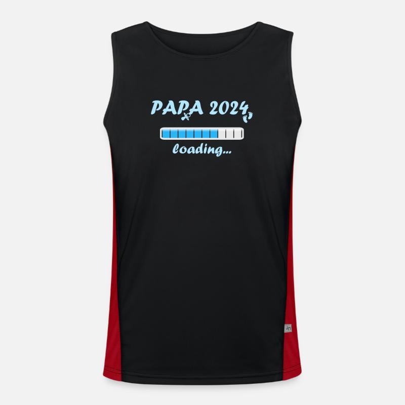 Dad 2024 Loading Fatherhood Dad Becoming Dad Men's Functional Contrast Tank Top 
