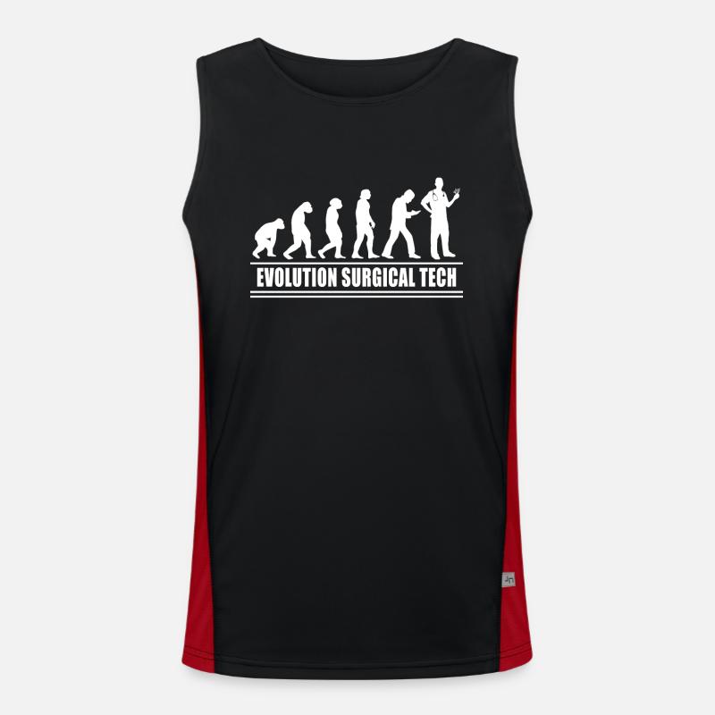 Surgical-Technical Assistant Surgeon - Men's Functional Contrast Tank Top  - black/red