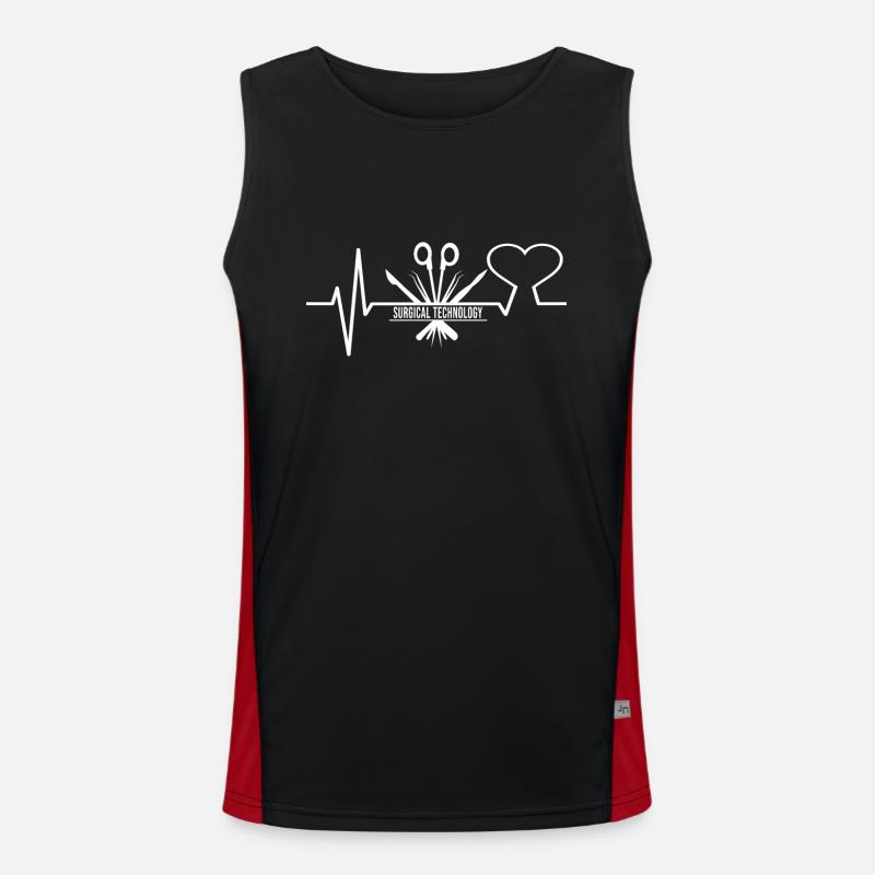 Surgical-Technical Assistant Surgeon - Men's Functional Contrast Tank Top  - black/red