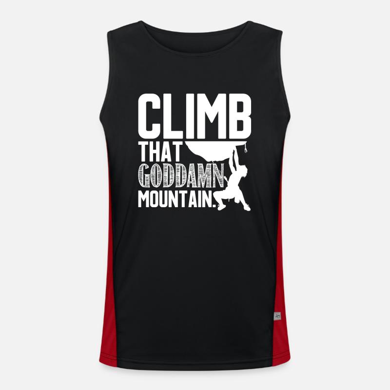 Climbing Climb That Goddamn Mountain Men's Functional Contrast Tank Top 