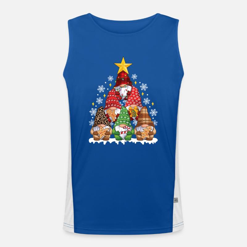 Arbre de Noël drôle de Noël Gnome Débardeur respirant contrasté Homme 