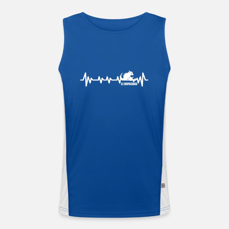 Cryptozoologistes Chupacabra Créatures Heartbeat Débardeur respirant contrasté Homme 