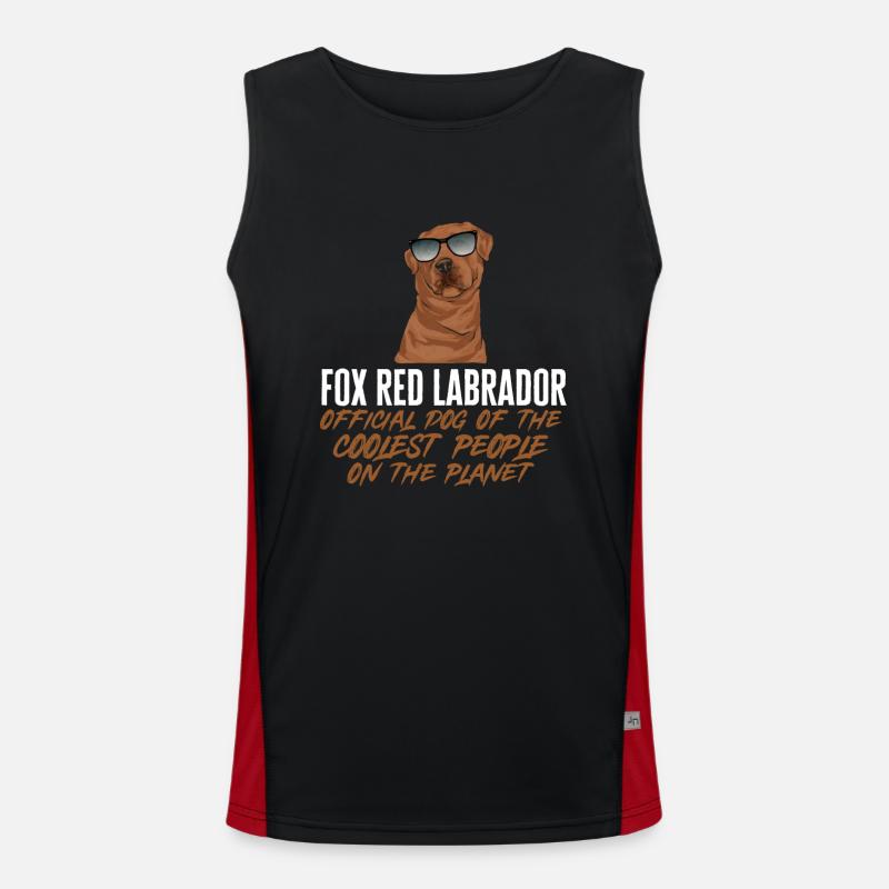 Foxred Labrador Fox Red Labrador Retriever Men's Functional Contrast Tank Top 