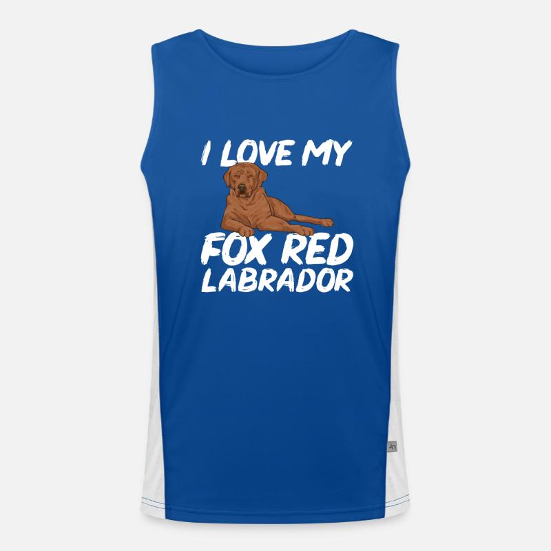 Foxred Labrador Fox Red Labrador Retriever Men's Functional Contrast Tank Top 