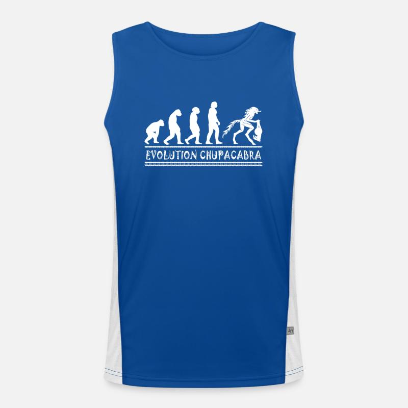 Cryptozoologists Chupacabra Creatures Evolution Men's Functional Contrast Tank Top 