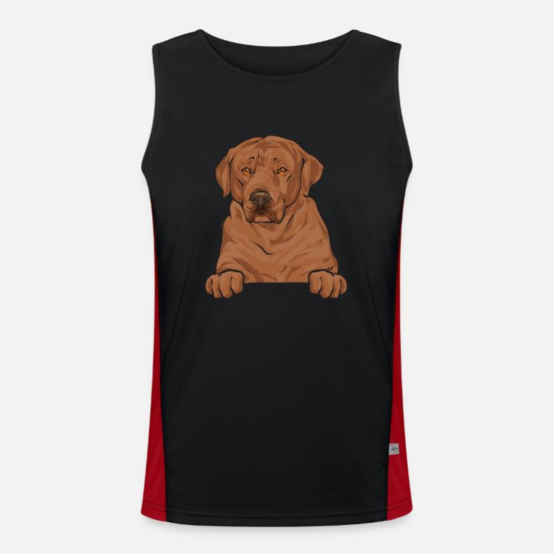 Foxred Labrador Fox Red Labrador Retriever Men's Functional Contrast Tank Top 