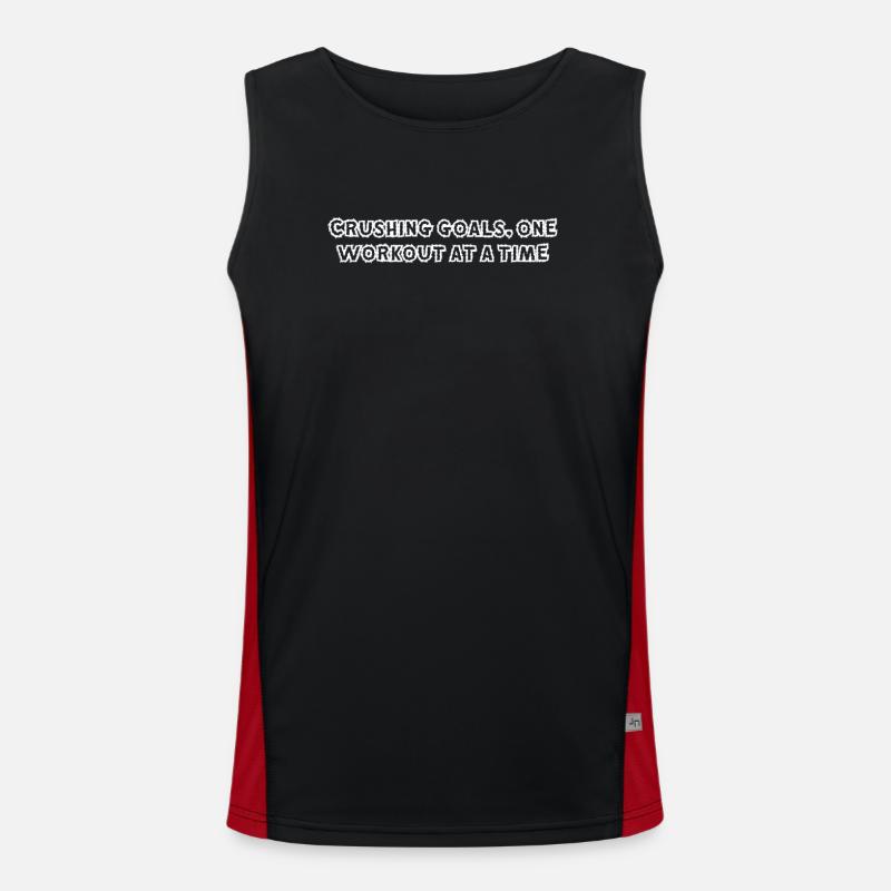 Fitness - Crushing goals, one workout at a time Men's Functional Contrast Tank Top 