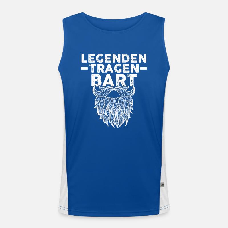 Bärtig Bartträger Schnurrbart Bart Funktionelles Kontrast-Tank Top für Männer 