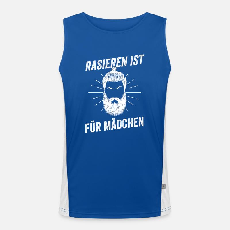 Bärtig Bartträger Schnurrbart Bart Funktionelles Kontrast-Tank Top für Männer 