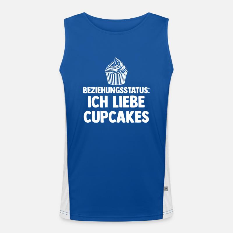 Beziehungsstatus Backen Cupcakes Funktionelles Kontrast-Tank Top für Männer 