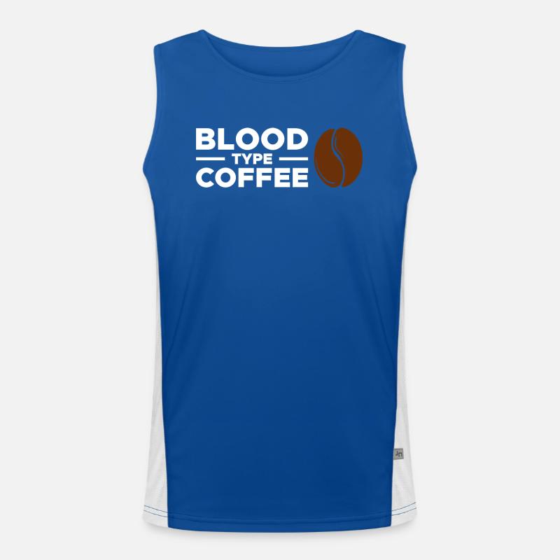 Blood type coffee Men's Functional Contrast Tank Top 
