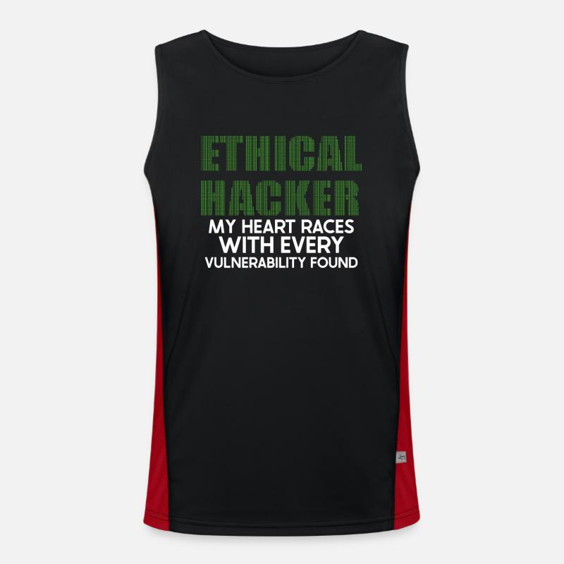Ethical Hacking Analyst Ethical Cyber Security Men's Functional Contrast Tank Top 