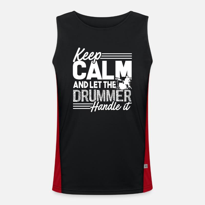 Drummer Let The Drummer Handle It Men's Functional Contrast Tank Top 