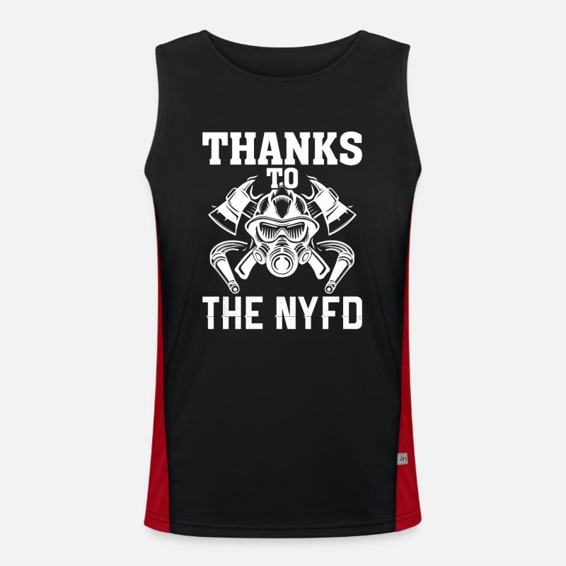 Dank An Die Nyfd Funktionelles Kontrast-Tank Top für Männer 