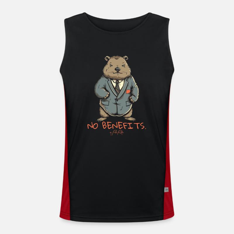 Keine Vorteile! Vom herrischen Biber Funktionelles Kontrast-Tank Top für Männer 