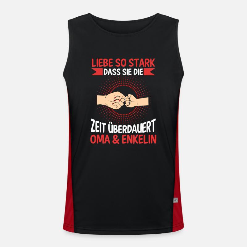 Oma Großmutter und Enkelin Funktionelles Kontrast-Tank Top für Männer 