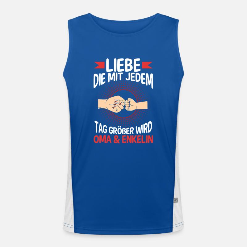 Oma Großmutter und Enkelin Funktionelles Kontrast-Tank Top für Männer 