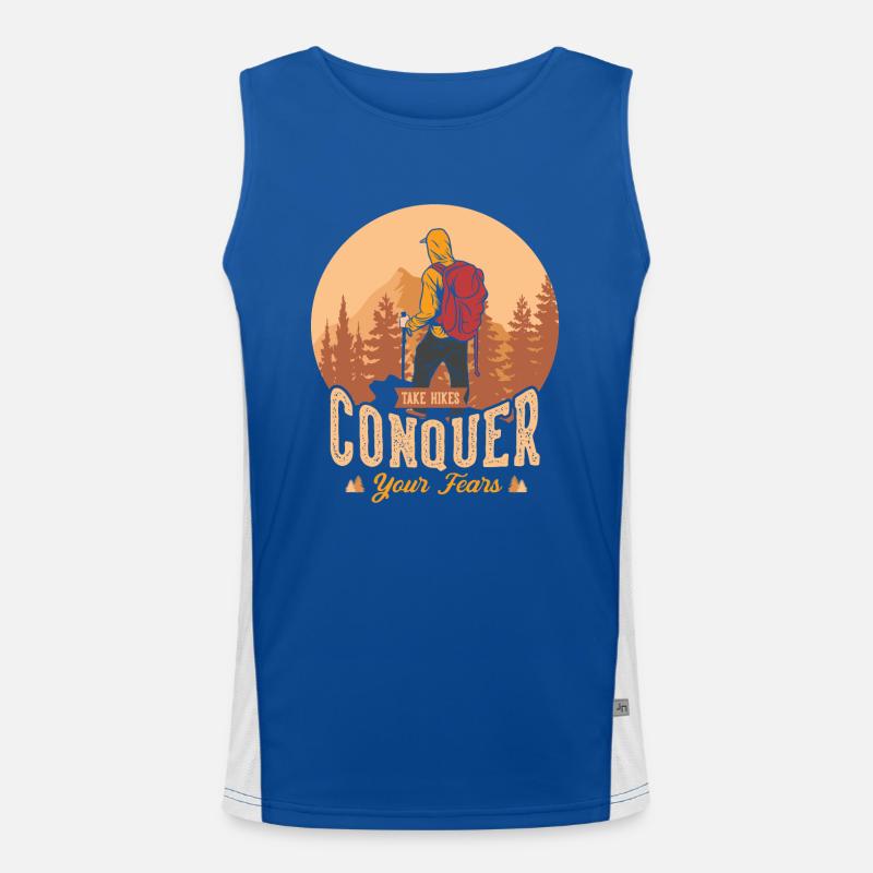 Take hikes conquer your fears Men's Functional Contrast Tank Top 