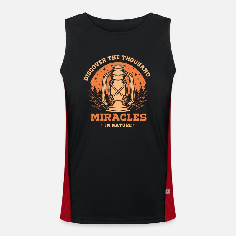 Discover the thousand miracles in nature Funktionelles Kontrast-Tank Top für Männer 