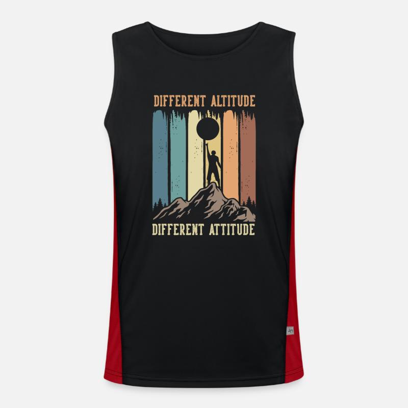 Different altitude different attitude - Men's Functional Contrast Tank Top  - black/red